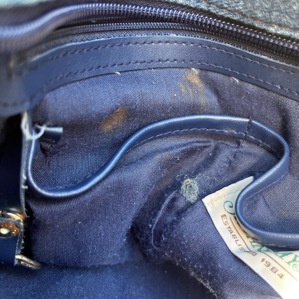 Vintage Denim St. John’s Bay American Flag Tote Bag Purse lots of pockets 250 🇺🇸 - Picture 8 of 14